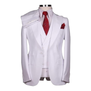TSH three piece white suit