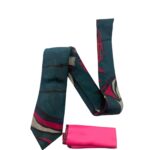 TSH The Abstract Teal & Fuchsia Silk Set