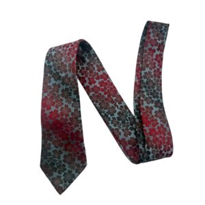 TSH Burgundy & Slate Sakura Silk Tie