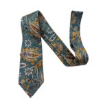 TSH Teal Ornamental Paisley Silk Tie