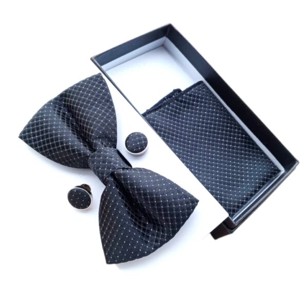 TSH 3in1 black dotted bow tie