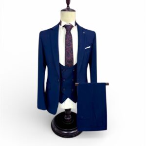 TSH three piece navy blue suit