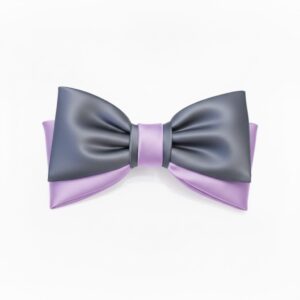Two-Tone Grey & Lavender Bow Tie for Formal Occasions