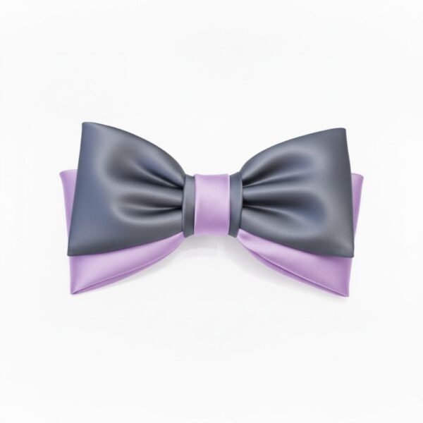 1775326248909-uxhy1b7bug.jpeg Two-Tone Grey & Lavender Bow Tie for Formal Occasions