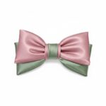 Two-Tone Satin Bow Tie - Pink & Sage Green Accessory 1 Two-Tone Satin Bow Tie - Pink & Sage Green Accessory
