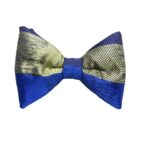 Royal Blue & Gold Patterned Bow Tie for Men’s Formal Wear