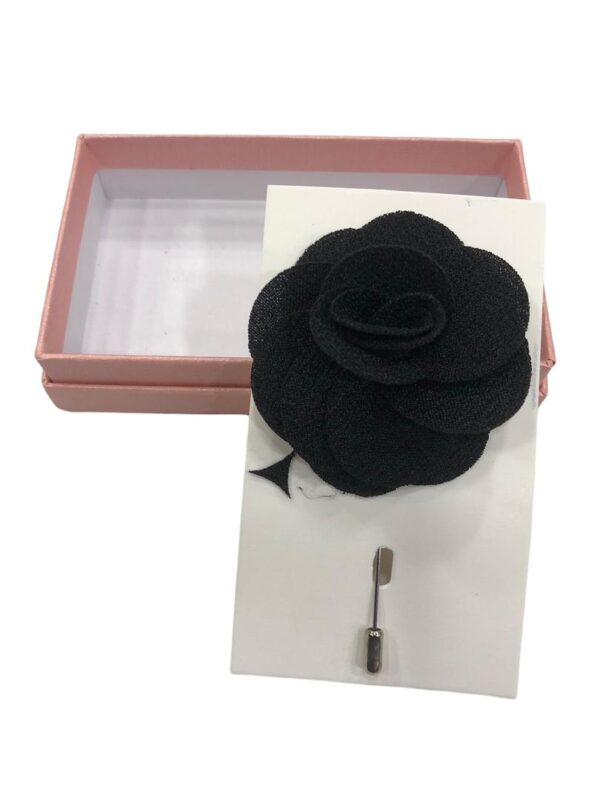 1775333047862-otiwqcgncv.jpg Black Fabric Flower Lapel Pin Brooch for Suits & Jackets