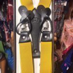 Goldenrod Yellow Suspenders with Black Leather Accents 2 Goldenrod Yellow Suspenders with Black Leather Accents