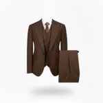 Men's Rich Brown Three-Piece Suit – Versatile & Sharp