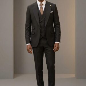 The Onyx Black Three-Piece Suit: Modern Tailored Fit