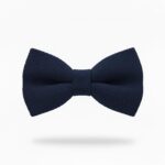 Navy Textured Bow Tie for Men - Pre-Tied & Adjustable 2 Navy Textured Bow Tie for Men - Pre-Tied & Adjustable