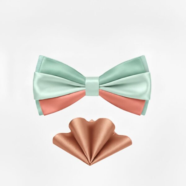 1775506231212-5f2d636ava7.jpg TSH Stacked Bow Tie: Mint & Peach Formal Accessory