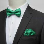 Kids Emerald Green Bowtie & Pocket Square Set 2 Kids Emerald Green Bowtie & Pocket Square Set