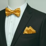 Golden Boy: Child's Gold Bowtie & Pocket Square Set