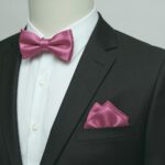 Kids Fuchsia Bow Tie & Pocket Square Set for Boys