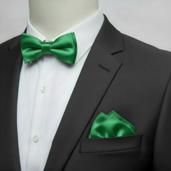 1775718621607-pp8alnhs98.jpg Spirited Green Bow Tie and Pocket Square Set for Children