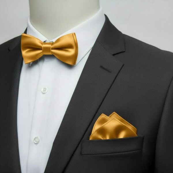 1775719122354-s6lnsenvt3b.jpg Golden Yellow Children's Bow Tie & Pocket Square Set