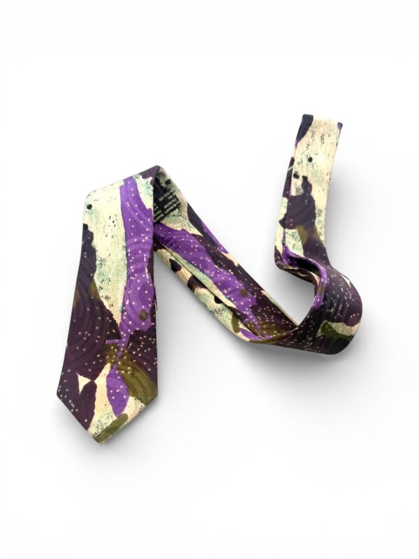 Purple Abstract Floral Art Necktie for Men