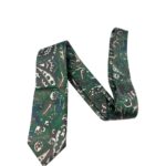 Green Paisley Silk Tie for Men - Classic Formal Wear