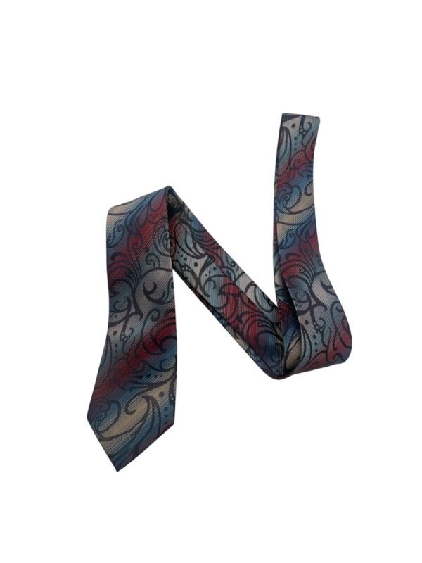 1775747306530-dnxzd25vmnk.jpg Men's Paisley Tie - Vibrant Blue & Red Patterned Necktie
