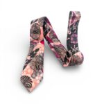 Abstract Pink & Black Swirl Pattern Silk Necktie 1 Abstract Pink & Black Swirl Pattern Silk Necktie