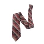 Men's Red Paisley Striped Silk Tie for Formal Wear
