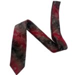 Abstract Geometric Red & Gray Men's Silk Tie