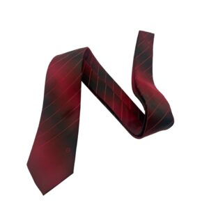 Red & Black Striped Men's Tie for Formal Occasions