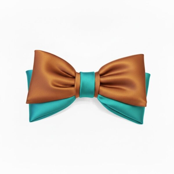 wm-1775573695665-mdcxu1s3qss.jpg Two-Tone Teal & Bronze Bow Tie - Unique Formal Wear