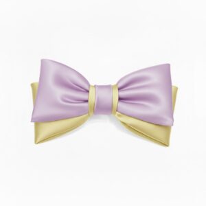 Two-Tone Purple & Gold Bow Tie: Classic Silk Blend Trim