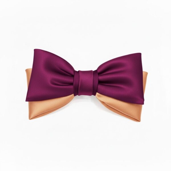 wm-1775573774637-6y5bpmsmqrk.jpg Two-Tone Satin Bow Tie - Burgundy & Champagne Gold