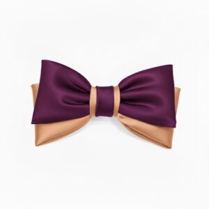 Burgundy & Gold Bow Tie – Reversible Formal Wear