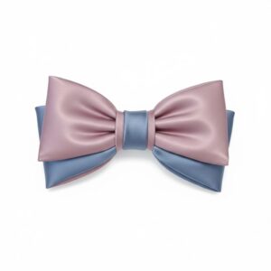 Two Tone Pink & Blue Satin Bow Tie for Men & Boys