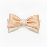 Elegant Peach & Cream Two-Tone Bow Tie