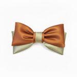 Two-Tone Satin Bow Tie: Rust & Sage Elegant Neckwear 2 Two-Tone Satin Bow Tie: Rust & Sage Elegant Neckwear