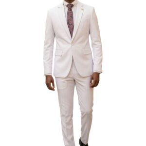 Men's Light Gray Two-Piece Suit – Modern Fit