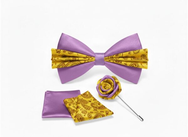 wm-1775662106316-x3juxnu1gaq.jpg Purple & Gold Paisley Bow Tie Set with Lapel Pin