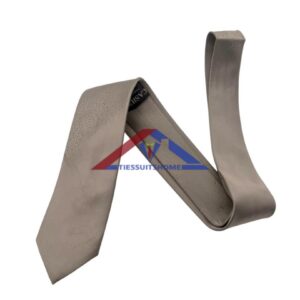 Men's Taupe Textured Silk Tie - Limited Edition Style
