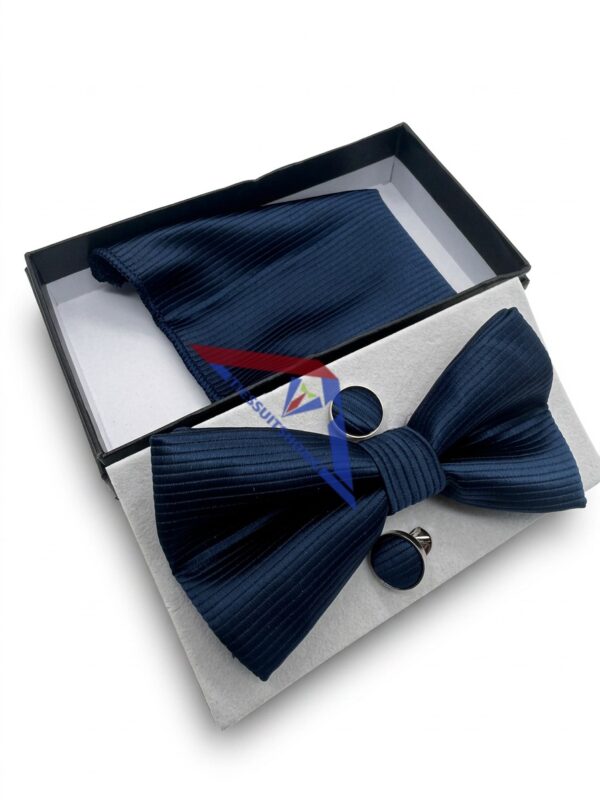 wm-1778283419010-80o50620u67.jpg Navy Blue Bow Tie Set with Pocket Square & Cufflinks