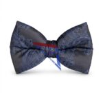 Men's Gray Paisley Bow Tie – Adjustable Formal Neckwear