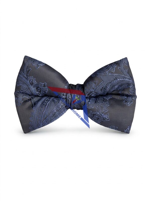 Men's Gray Paisley Bow Tie – Adjustable Formal Neckwear