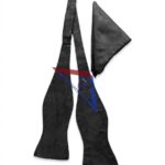 Black Paisley Bow Tie & Pocket Square Set for Men