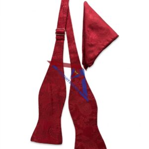 Crimson Paisley Bow Tie & Pocket Square Set for Men